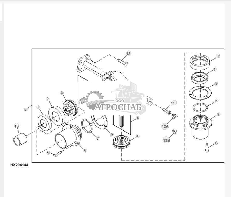Редуктор привода горизонтального разгрузочного шнека 